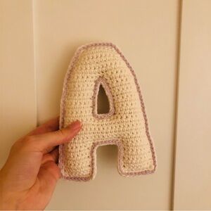 Crochet Letter A Handmade Crochet Monogram Baby Shower Gift Nursery Room Decor